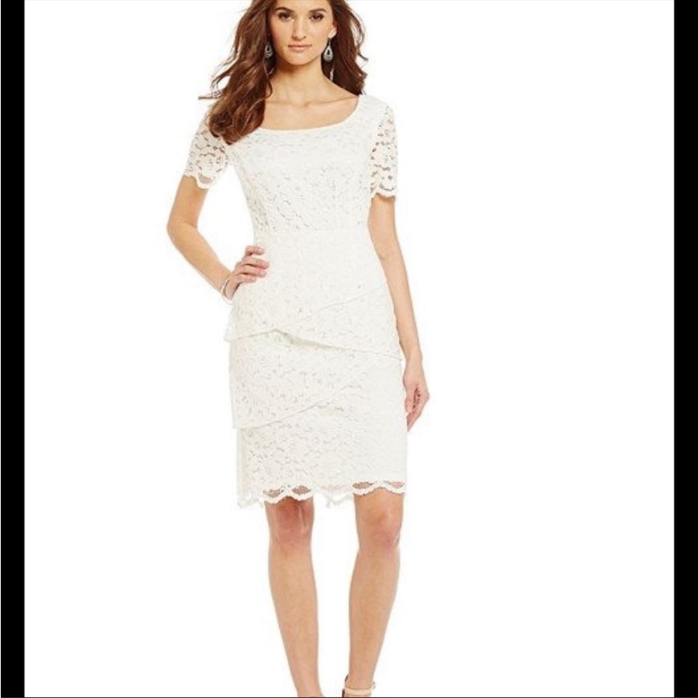 Preston & York Ivory‎ Lace Sheath Dress